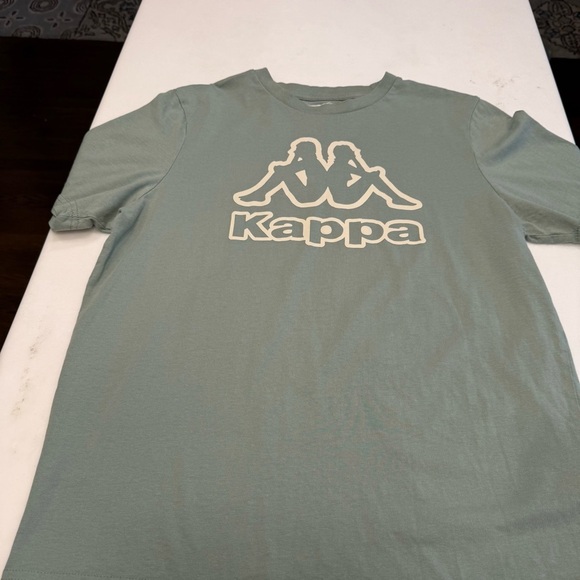 Kappa Men’s Logo Bant Tee Shirt Green W/ Ivory Logo Sz Medium - Picture 6 of 9